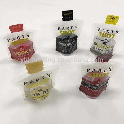 Custom bottle shaped plastic food packaging bag pouch bag for Red wine